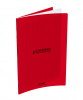 CAHIER 24X32 PIQ 96P SEYES 90G PP ROUGE