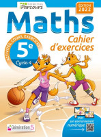 CAHIER D'EXERCICES IPARCOURS MATHS 5E AVEC COURS (EDITION 2022)